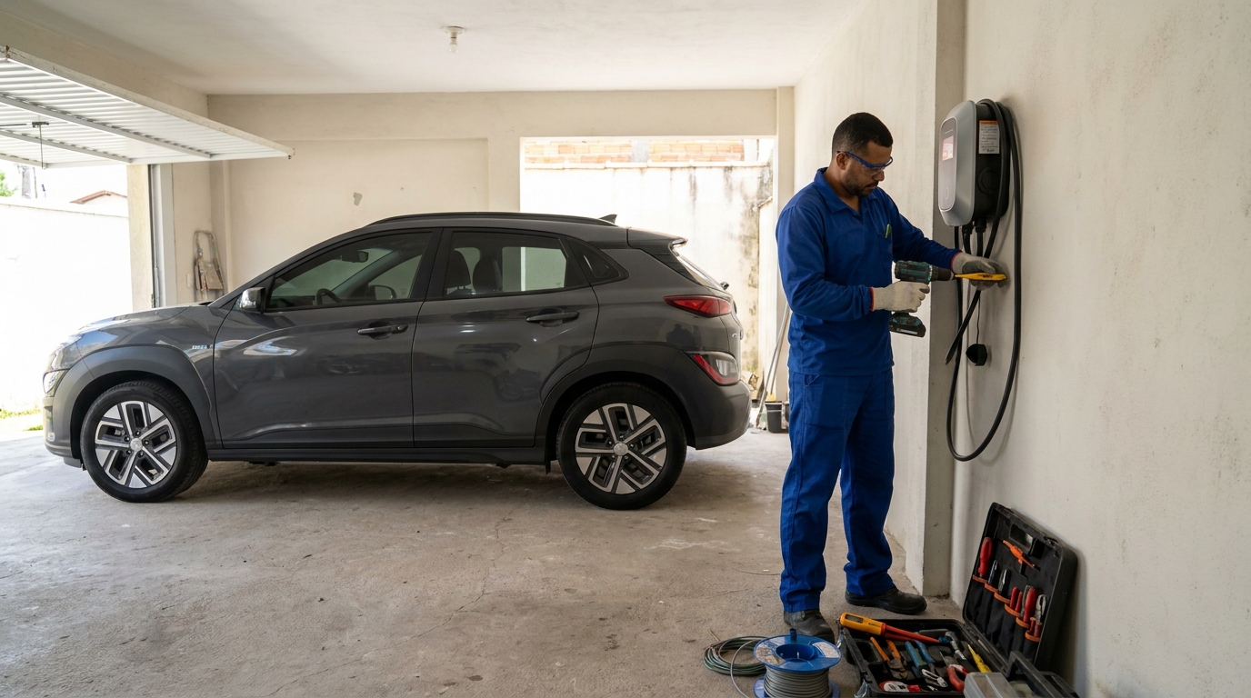 Instalacao de carregador de carro eletrico em Juiz de Fora‑MG
