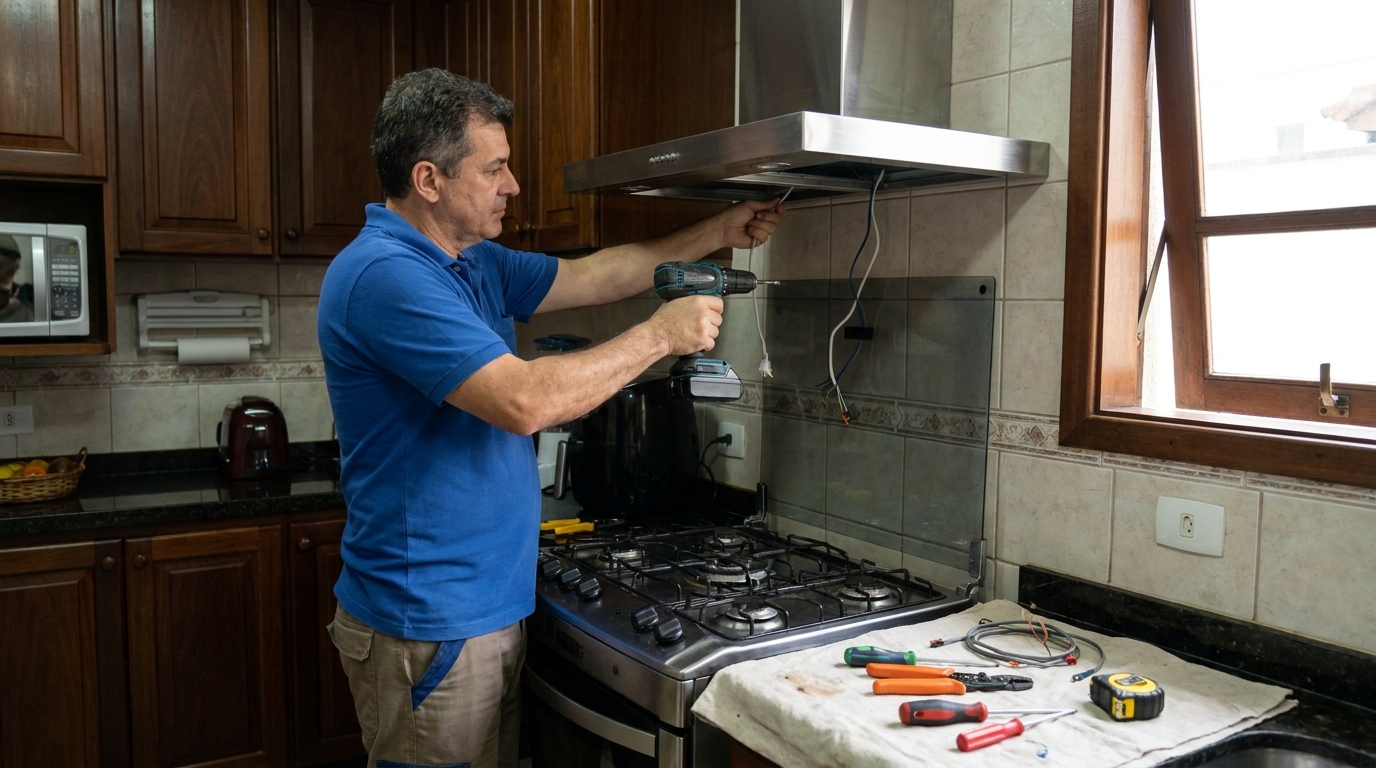 Instalacao de coifa e exaustor residencial em Juiz de Fora‑MG