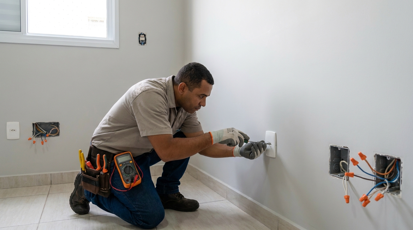 Instalacao de tomada e interruptor em Juiz de Fora‑MG