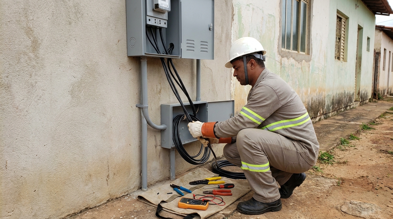 Troca de padrao de energia em Juiz de Fora‑MG